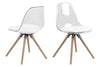 Set di 4 sedie da pranzo in plastica Hanning Bianco
