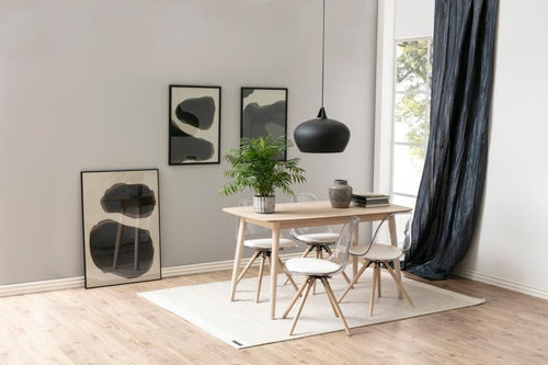 Set di 4 sedie da pranzo in plastica Hanning Bianco (1)