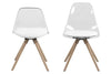 Set di 4 sedie da pranzo in plastica Hanning Bianco (2)