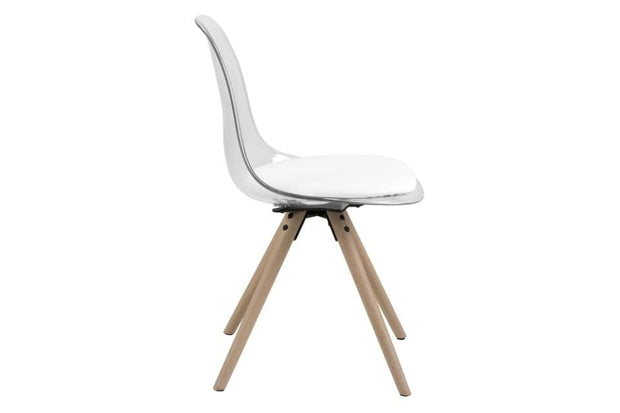 Set di 4 sedie da pranzo in plastica Hanning Bianco (3)