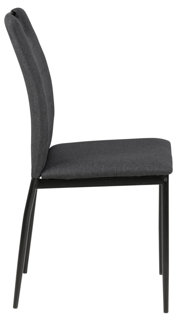 Set di 4 sedie da pranzo in tessuto Dia Grigio (2)