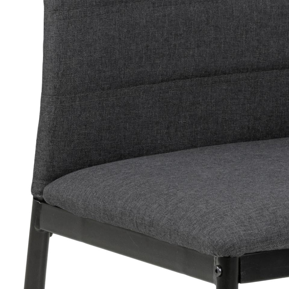 Set di 4 sedie da pranzo in tessuto Dia Grigio (3)