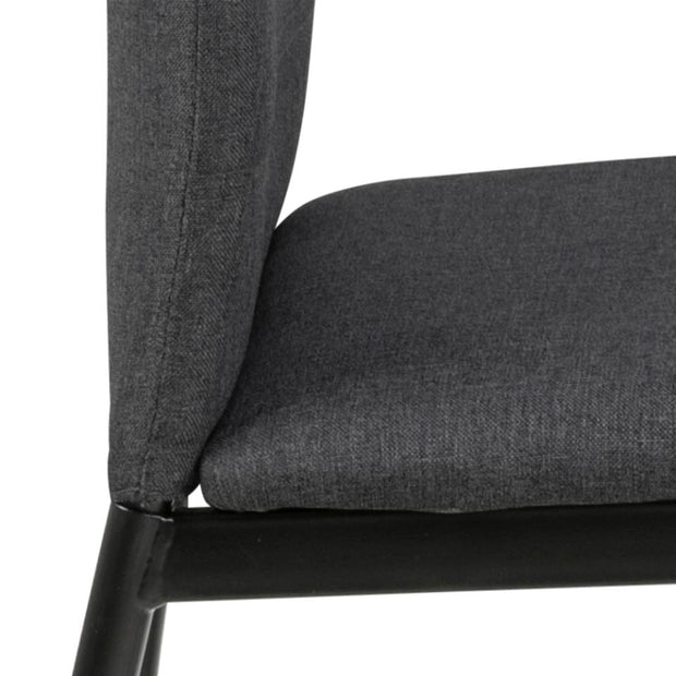 Set di 4 sedie da pranzo in tessuto Dia Grigio (4)
