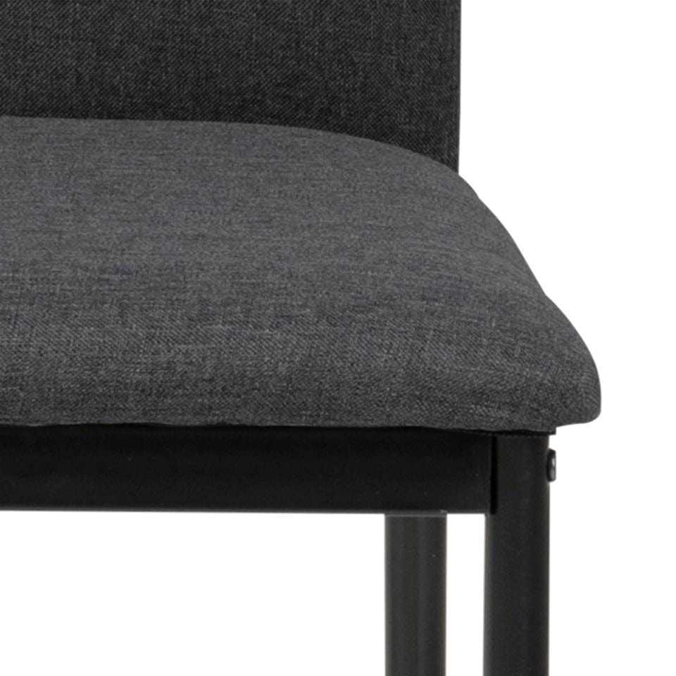 Set di 4 sedie da pranzo in tessuto Dia Grigio (6)