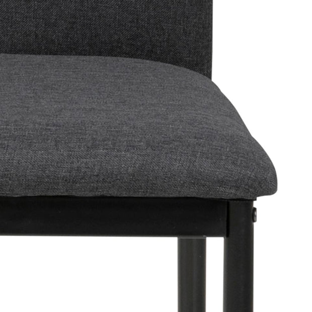 Set di 4 sedie da pranzo in tessuto Dia Grigio (6)