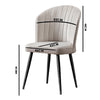Set di 4 sedie da pranzo in tessuto Rubi Crema (2)