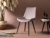 Set di 4 sedie da pranzo in tessuto Venus Crema