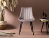 Set di 4 sedie da pranzo in tessuto Venus Crema (1)