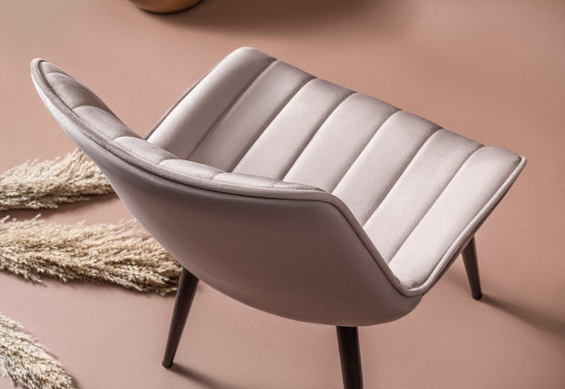 Set di 4 sedie da pranzo in tessuto Venus Crema (3)