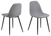 Set di 4 sedie da pranzo in tessuto Wilma Grigio