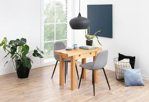 Set di 4 sedie da pranzo in tessuto Wilma Grigio (1)