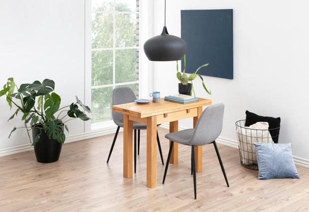 Set di 4 sedie da pranzo in tessuto Wilma Grigio (1)