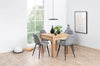 Set di 4 sedie da pranzo in tessuto Wilma Grigio (3)