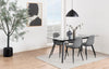 Set di 4 sedie da pranzo in tessuto Wilma Grigio (4)