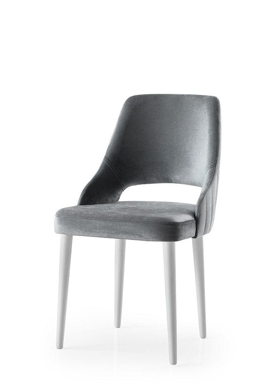 Set di 4 sedie da pranzo in velluto Acelya 2 Grigio (1)