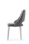 Set di 4 sedie da pranzo in velluto Acelya 2 Grigio (3)