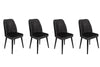 Set di 4 sedie da pranzo in velluto Alfa 437-V4 Antracite