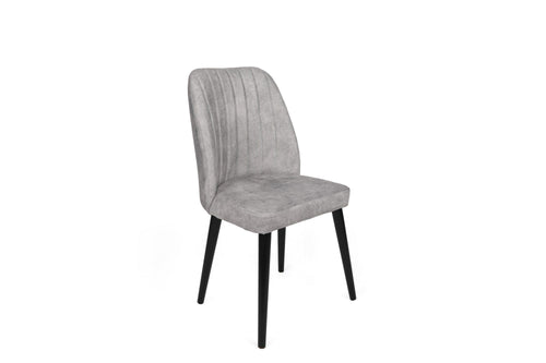 Set di 4 sedie da pranzo in velluto Alfa 438-V4 Grigio (1)