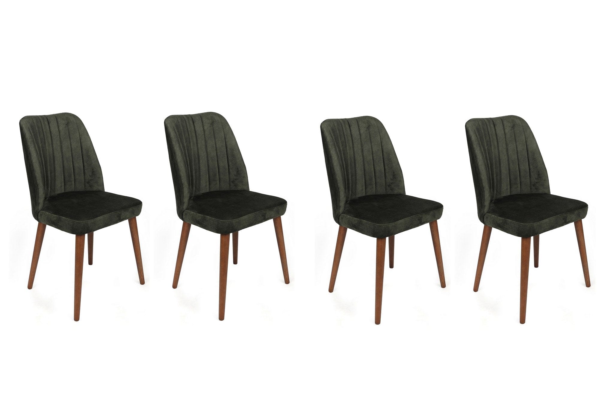 Set di 4 sedie da pranzo in velluto Alfa 462-V4 Verde