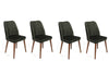 Set di 4 sedie da pranzo in velluto Alfa 462-V4 Verde