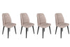 Set di 4 sedie da pranzo in velluto Alfa 469-V4 Crema