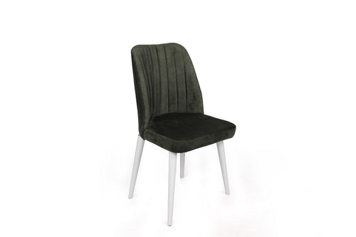 Set di 4 sedie da pranzo in velluto Alfa 492-V4 Verde (1)
