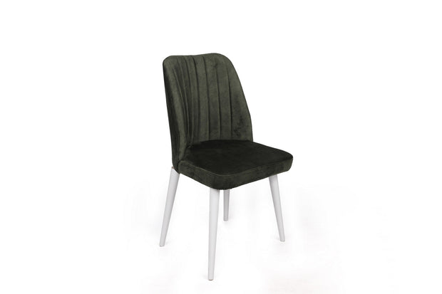 Set di 4 sedie da pranzo in velluto Alfa 492-V4 Verde (1)
