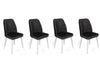 Set di 4 sedie da pranzo in velluto Alfa 497-V4 Antracite