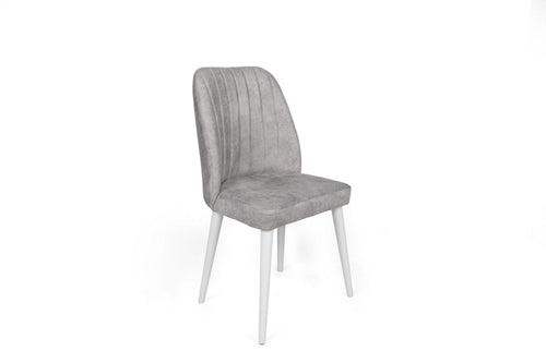 Set di 4 sedie da pranzo in velluto Alfa 498-V4 Grigio (1)