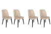 Set di 4 sedie da pranzo in velluto Dallas 520-V4 Beige