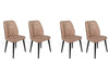 Set di 4 sedie da pranzo in velluto Dallas 523-V4 Cappuccino