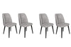 Set di 4 sedie da pranzo in velluto Dallas 524-V4 Grigio