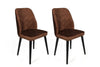 Set di 4 sedie da pranzo in velluto Dallas 526-V4 Marrone (3)