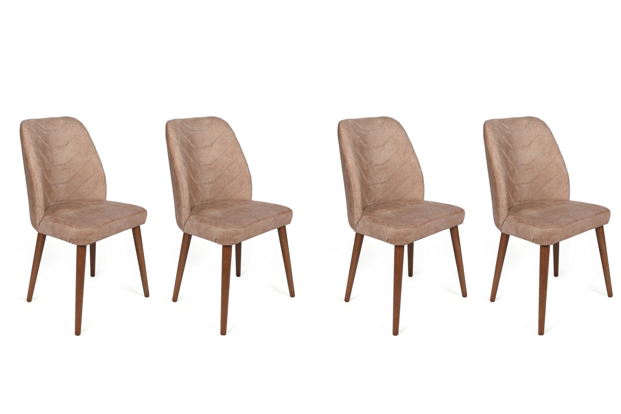 Set di 4 sedie da pranzo in velluto Dallas 553-V4 Cappuccino