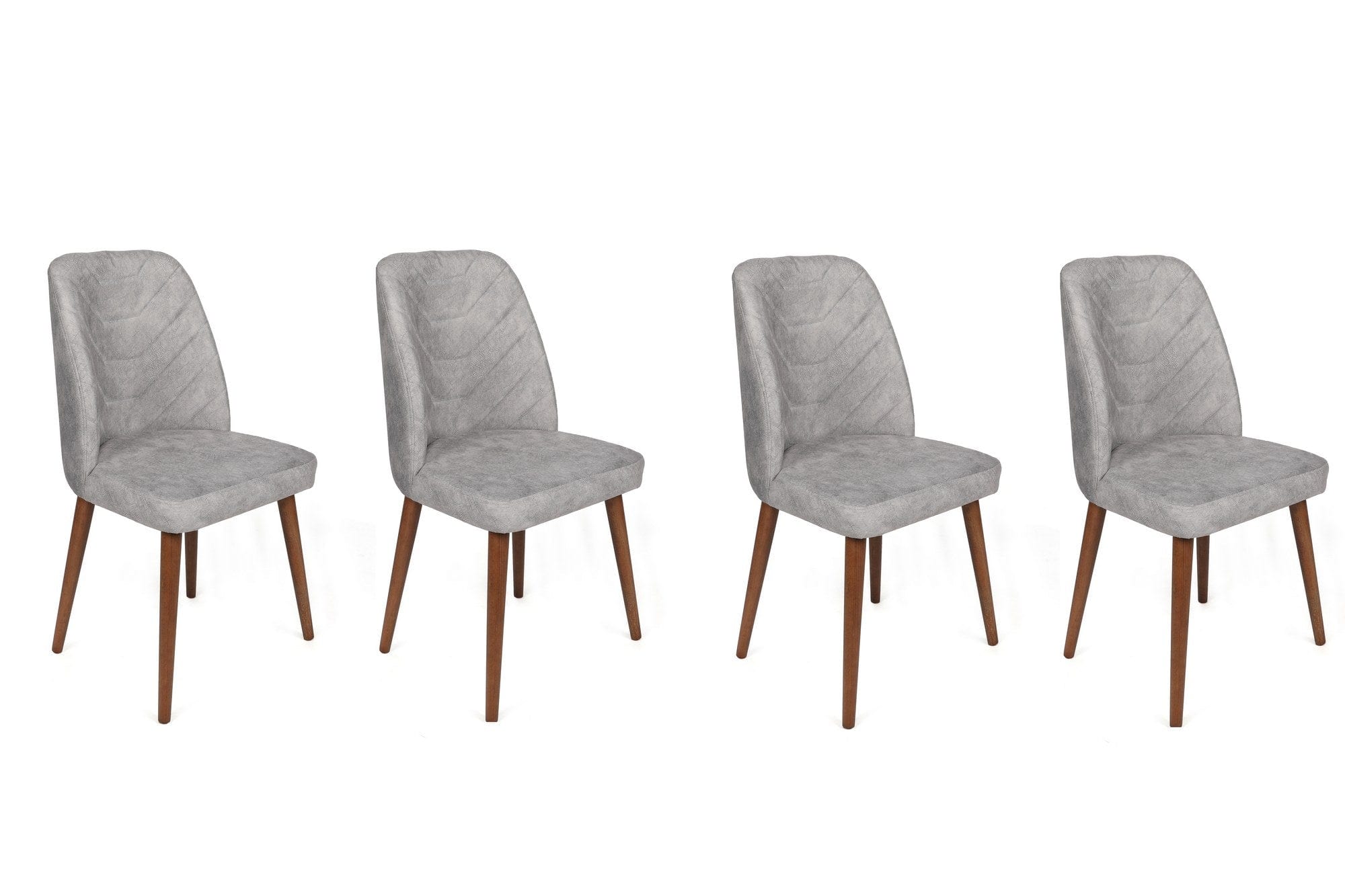 Set di 4 sedie da pranzo in velluto Dallas 554-V4 Grigio