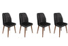 Set di 4 sedie da pranzo in velluto Dallas 557-V4 Antracite