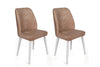 Set di 4 sedie da pranzo in velluto Dallas 583-V4 Cappuccino (1)