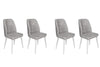 Set di 4 sedie da pranzo in velluto Dallas 584-V4 Grigio