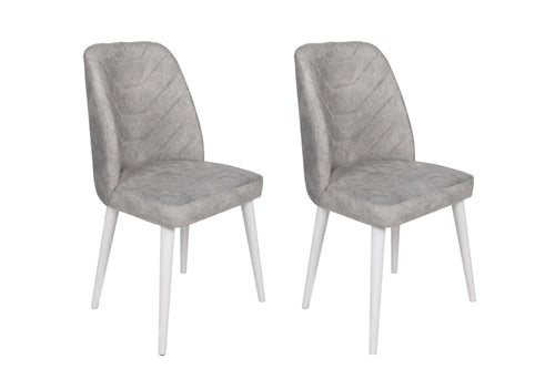 Set di 4 sedie da pranzo in velluto Dallas 584-V4 Grigio (1)