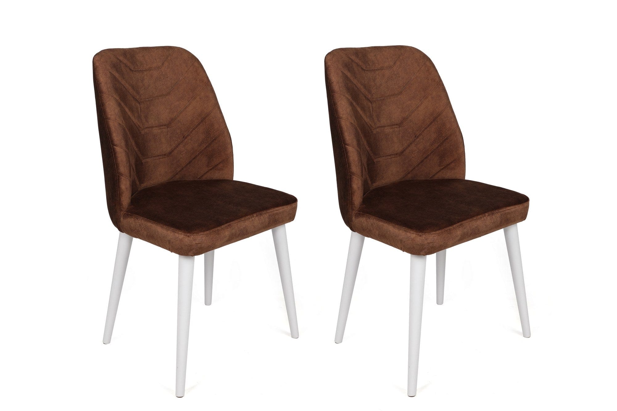 Set di 4 sedie da pranzo in velluto Dallas 586-V4 Marrone (1)