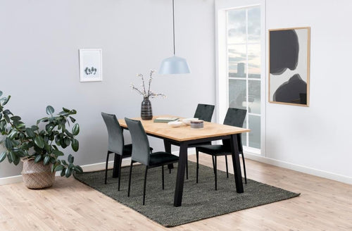 Set di 4 sedie da pranzo in velluto Demina Grigio (1)