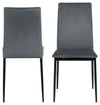 Set di 4 sedie da pranzo in velluto Demina Grigio (3)