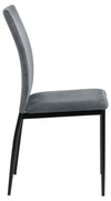 Set di 4 sedie da pranzo in velluto Demina Grigio (4)