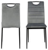 Set di 4 sedie da pranzo in velluto Dia Grigio (1)