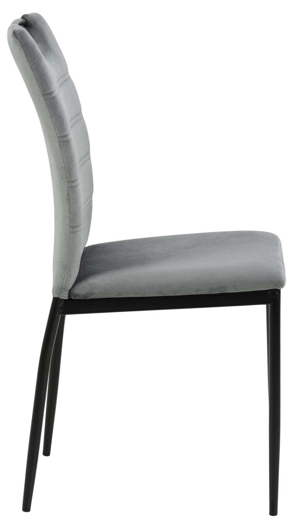 Set di 4 sedie da pranzo in velluto Dia Grigio (2)