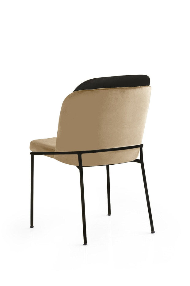 Set di 4 sedie da pranzo in velluto DR - 145 V4 Beige (2)