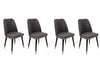 Set di 4 sedie da pranzo in velluto Hugo 361-V4 Antracite