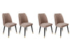 Set di 4 sedie da pranzo in velluto Hugo 364-V4 Beige