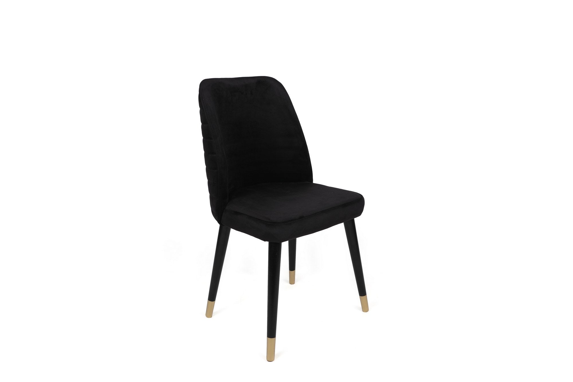Set di 4 sedie da pranzo in velluto Hugo 366-V4 Nero (2)