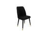 Set di 4 sedie da pranzo in velluto Hugo 366-V4 Nero (2)